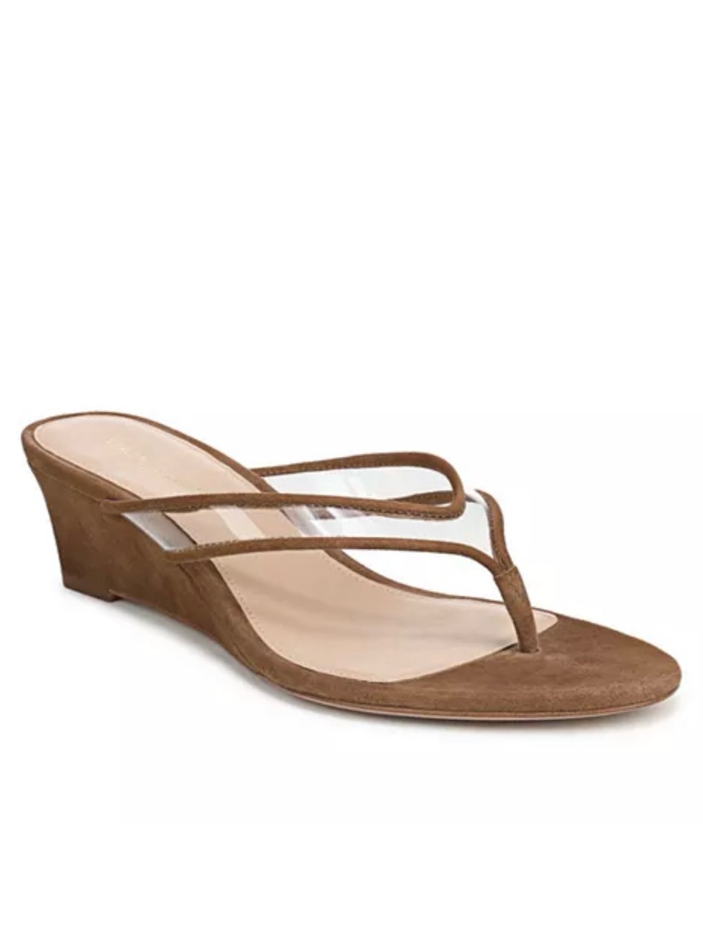 Veronica Beard Women's Clea Wedge Sandals 8 worn once clear chestnut $375 - Picture 1 of 5